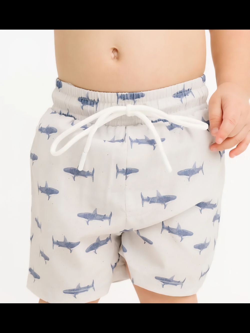 Little One Shop Shark Print Swim Trunks